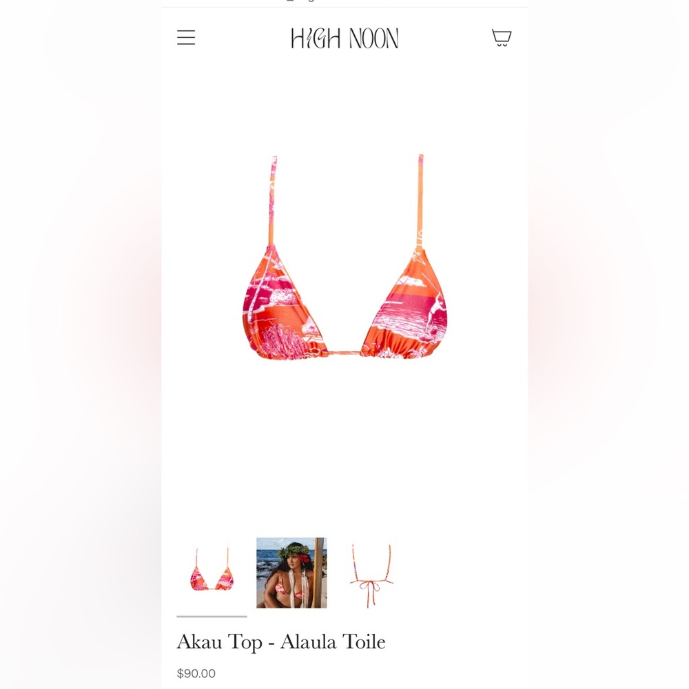 High noon swim bikini size small